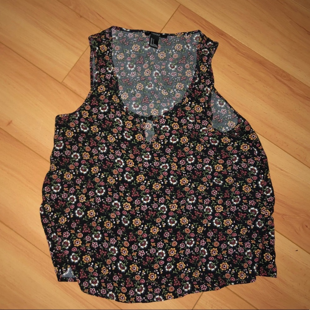 Cute Floral Forever 21 Tank Top